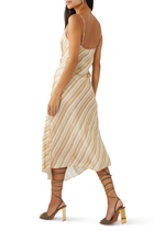 Striped Cowl Neck Slip Dress